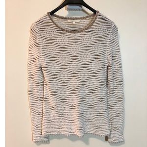 Maje knit metallic long sleeves tops